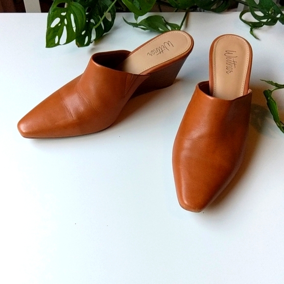 Wittners brown leather wedge shoes Size 38 AU size 7.5 - Picture 7 of 8